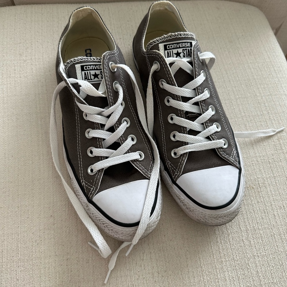 Converse Chuck Taylor All Star Classic low top shoe, charcoal, size 9 women